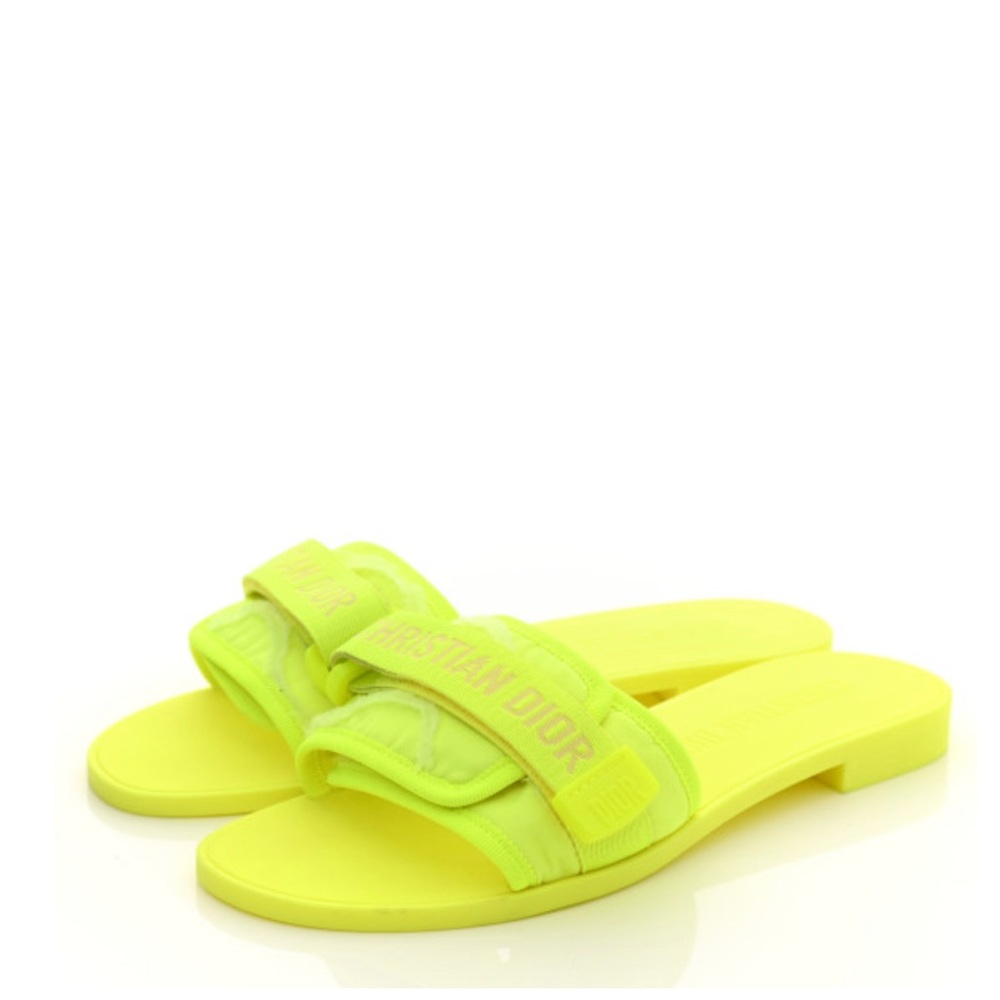 Dior Dio(r)evolution Slide Sandals Bright Yellow